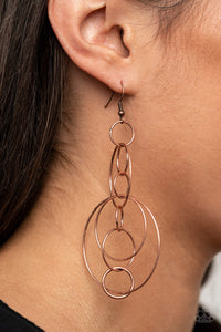 Copper,Earrings Fish Hook,Running Circles Around You Copper ✧ Earrings