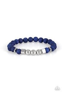 Blue,Bracelet Stretchy,Lava Stone,Sensei and Sensibility Blue ✧ Lava Rock Bracelet
