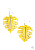 Shake Your PALMS PALMS Yellow ✧ Wood Earrings Earrings