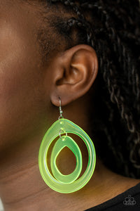 Earrings Acrylic,Earrings Fish Hook,Green,Show Your True NEONS Yellow ✧ Acrylic Earrings