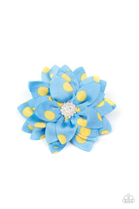 Blue,Flower Clip,Yellow,Silk Gardens Blue ✧ Flower Hair Clip