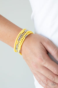 Bracelet Stretchy,Yellow,Stacked Showcase Yellow ✧ Bracelet