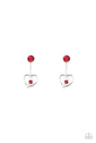 Peek-A-Boo Heart Starlet Shimmer Earrings SS Earring