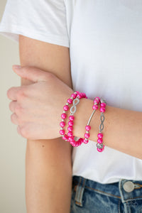 Bracelet Stretchy,Mother,Pink,Limitless Luxury Pink  ✧ Bracelet