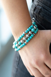 Blue,Bracelet Stretchy,Mountain Artist Blue ✧ Bracelet