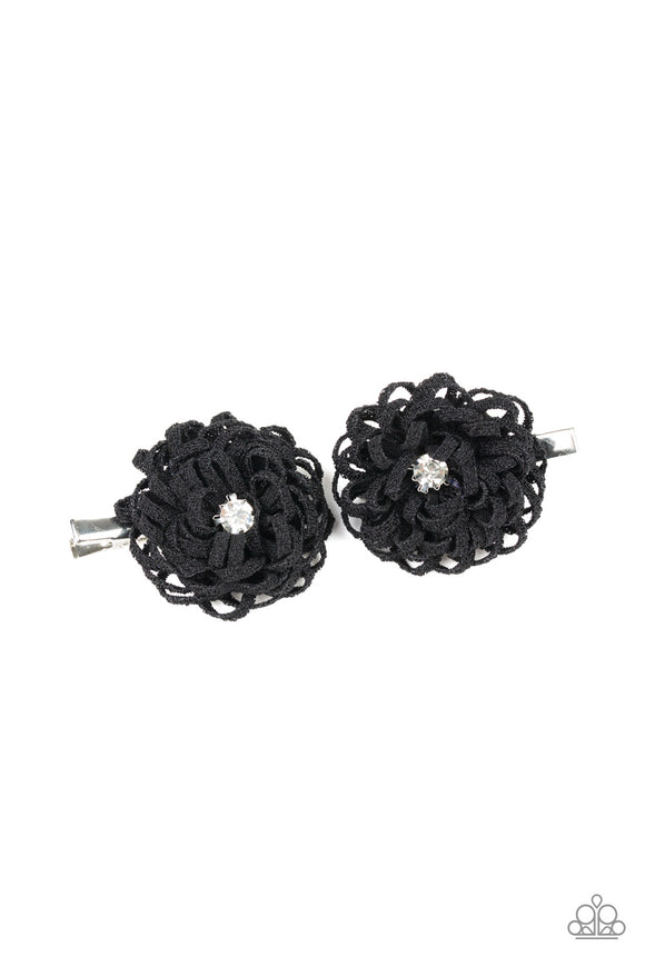 Peppy In Petunias Black ✧ Flower Hair Clip Flower Hair Clip Accessory