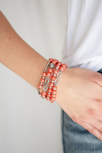 Bracelet Stretchy,Mother,Orange,Limitless Luxury Orange  ✧ Bracelet