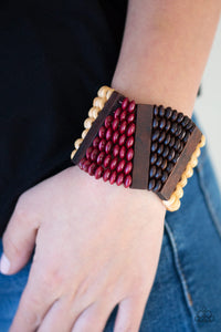 Bracelet Stretchy,Bracelet Wooden,Multi-Colored,Wooden,HAUTE in Hispaniola Multi  ✧ Bracelet