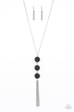 Triple Shimmer Black ✨ Necklace Long
