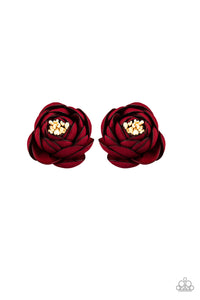 Flower Clip,Red,Dapper In Dahlias Red ✧ Flower Hair Clip