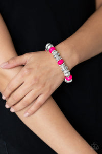 Bracelet Stretchy,Pink,Live Life To The COLOR-fullest Pink ✧ Bracelet