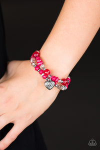 Bracelet Stretchy,Mother,Pink,Valentine's Day,Writing My Own Love Story Pink ✧ Bracelet