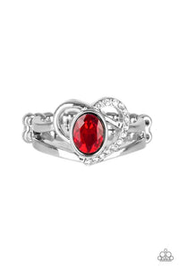 Mother,Red,Ring Skinny Back,Valentine's Day,No HEART-Strings Attached Red ✧ Ring