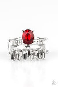 Red,Ring Wide Back,Crowned Victor Red ✧ Ring