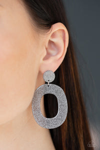 Earrings Acrylic,Earrings Post,Silver,Miami Boulevard Silver ✧ Acrylic Post Earrings