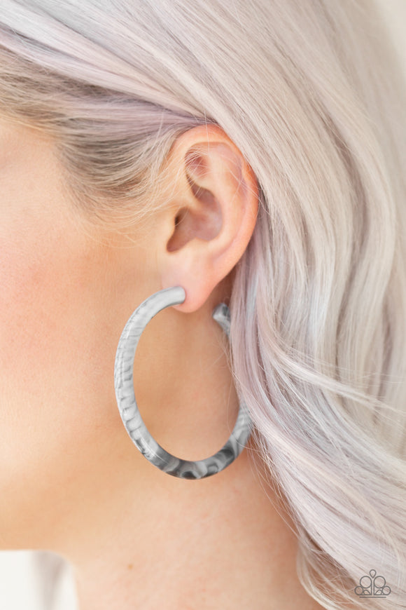 Miami Minimalist White ✧ Acrylic Hoop Earrings Hoop Earrings