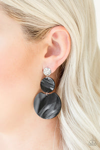 Black,Earrings Acrylic,Earrings Fish Hook,Miami Mariner Black ✧ Acrylic Earrings