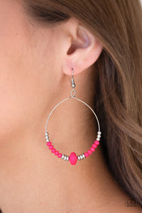 Earrings Fish Hook,Pink,Retro Rural Pink ✧ Earrings