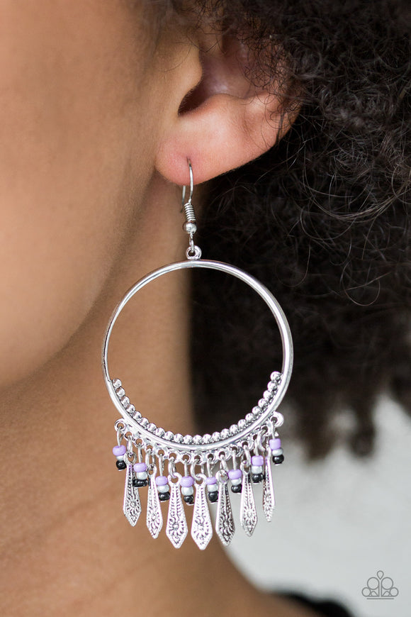 Floral Serenity Purple ✧ Earrings Earrings