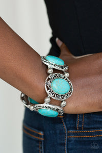 Blue,Bracelet Stretchy,Turquoise,Rodeo Rancho Blue ✧ Bracelet