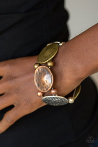 Bracelet Stretchy,Brass,Copper,Multi-Colored,Silver,Boldly Basic Multi  ✧ Bracelet