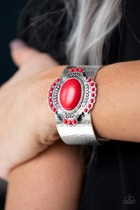Bracelet Cuff,Red,Canyon Crafted Red  ✧ Bracelet