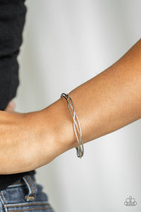 Bracelet Cuff,Silver,Twist Of The Wrist Silver