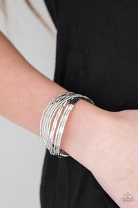 Bracelet Cuff,Silver,See A Pattern? Silver ✧ Bracelet