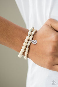 Bracelet Stretchy,White,Desert Dove White  ✧ Bracelet