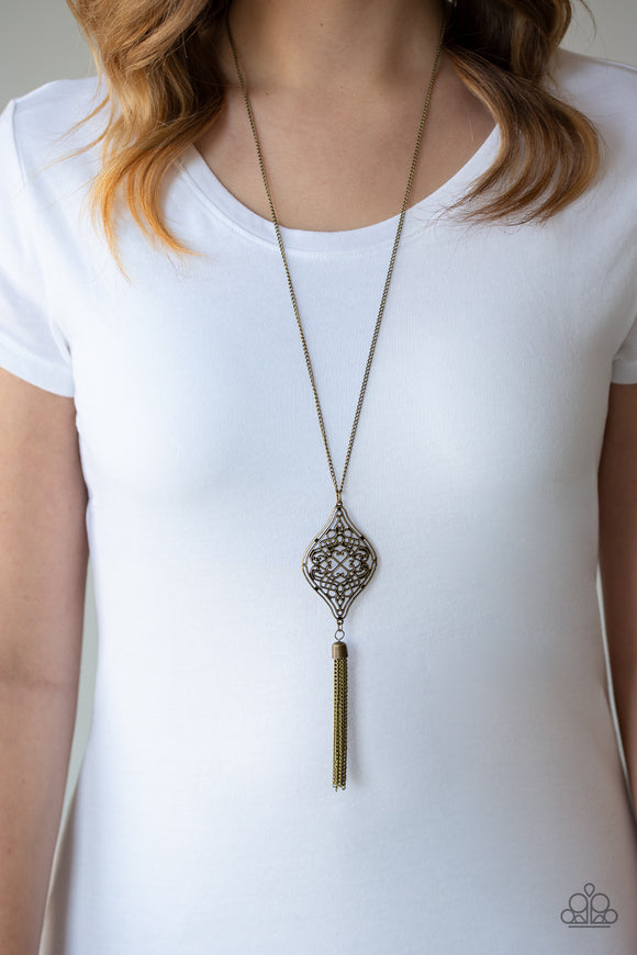 Totally Worth the TASSEL Brass ✨ Necklace Long