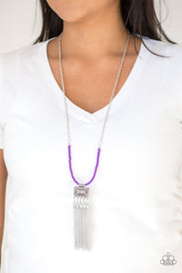 Necklace Long,Purple,Mayan Masquerade Purple