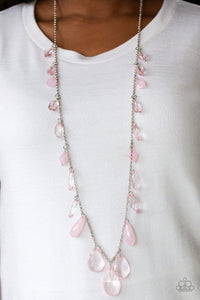 Light Pink,Necklace Long,Pink,GLOW And Steady Wins The Race Pink ✨ Necklace