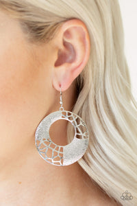 Earrings Fish Hook,Silver,Shattered Shimmer Silver ✧ Earrings