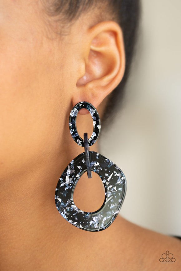 Confetti Congo Blue ✧ Acrylic Post Earrings Post Earrings