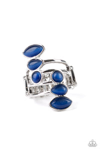 Blue,Ring Wide Back,Wraparound Radiance Blue ✧ Ring