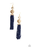 Lotus Gardens Blue ✧ Fringe Earrings Earrings