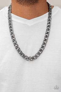 Black,Gunmetal,Men's Necklace,Omega Black ✧ Necklace