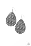 Teardrop Trend Silver ✧ Leather Earrings Earrings