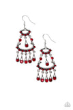 Chandelier Shimmer Red ✧ Earrings Earrings