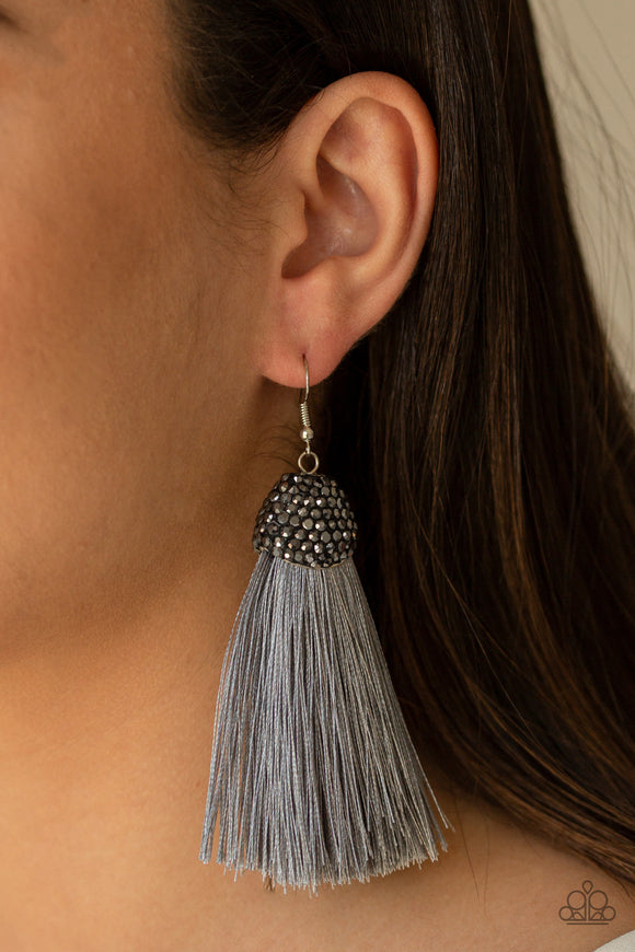 Razzle Riot Silver ✧ Fringe Earrings Earrings