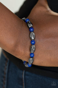 Blue,Bracelet Stretchy,Gunmetal,To Each Their Own Blue ✧ Bracelet