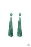 Tightrope Tassel Green ✧ Tassel Post Earrings Post Earrings