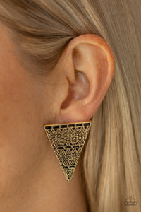 Brass,Earrings Post,Terra Tricolor Brass ✧ Post Earrings
