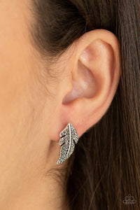 Earrings Post,Silver,Feathered Fortune Silver ✧ Post Earrings