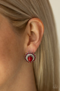 Earrings Post,Red,Floral Flamboyance Red ✧ Post Earrings