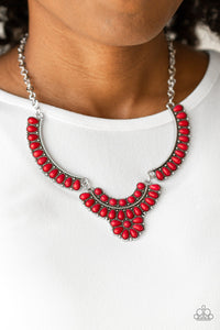 Necklace Short,Red,Omega Oasis Red
