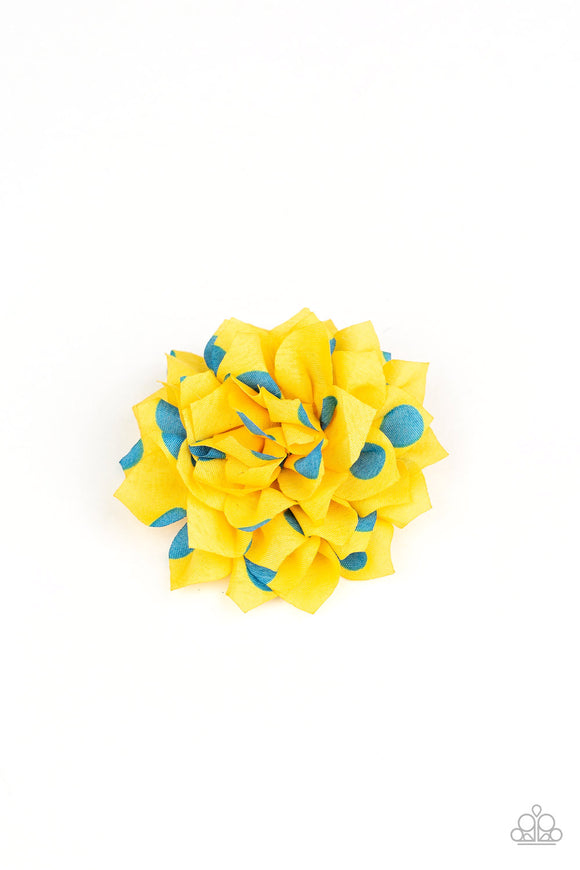 Polka Perfection Yellow ✧ Blossom Hair Clip Blossom Hair Clip Accessory