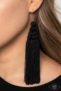 Black,Black Diamond Exclusive,Earrings Fish Hook,Earrings Tassel,Favorite,Magic Carpet Ride Black ✧ Earrings