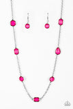 Glassy Glamorous Pink ✨ Necklace Long
