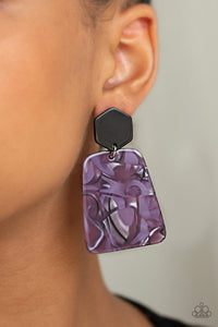 Earrings Acrylic,Earrings Post,Purple,Majestic Mariner Purple ✧ Acrylic Post Earrings